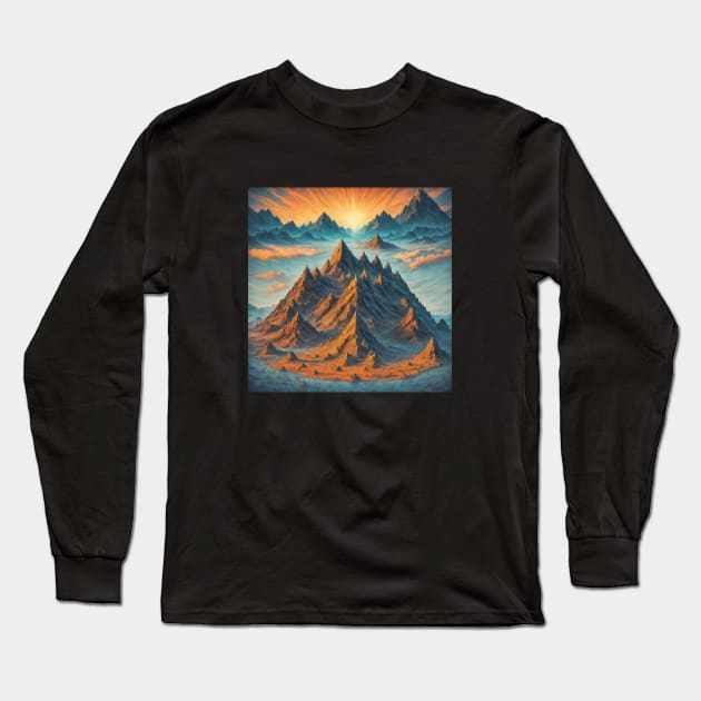 Mountain Fauna Woods Outdoor Since Retro Vintage Long Sleeve T-Shirt by Flowering Away